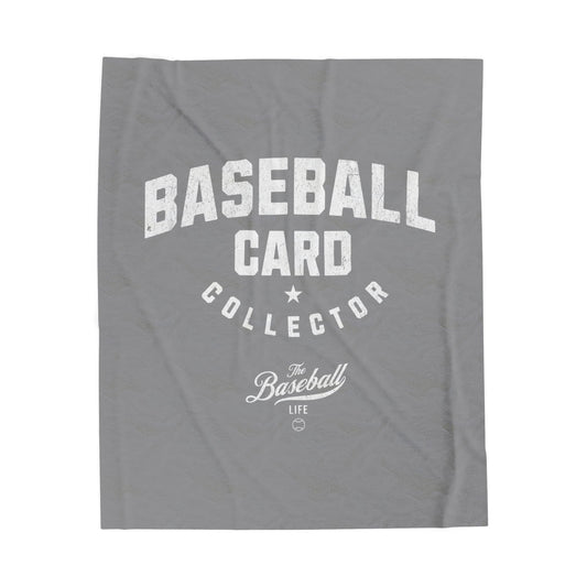Velveteen Plush Blanket_Baseball Card Collector_Gray