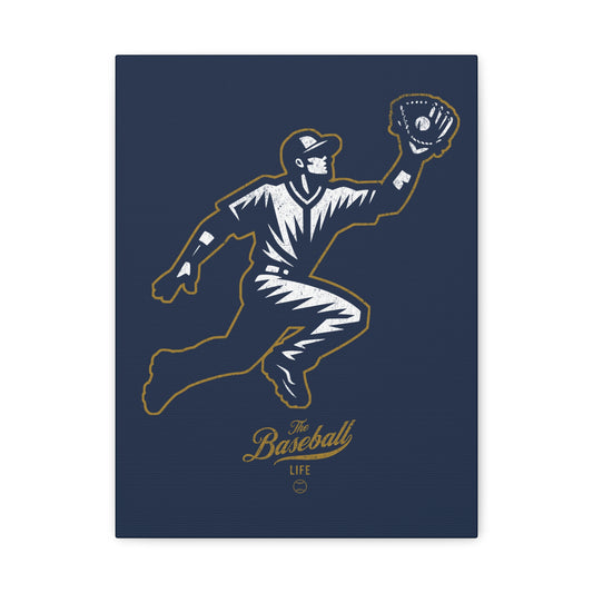 Player Icon Wall Art Canvas_Navy