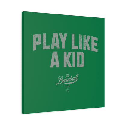 Play Like A Kid Wall Art Canvas_Green