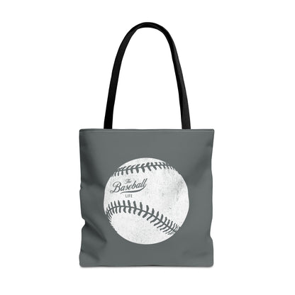 Weathered Baseball Tote Bag_Dark Gray