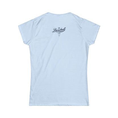 Play Ball Women's Baseball T-Shirt - Navy Print