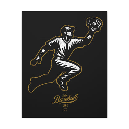 Player Icon Wall Art Canvas_Black