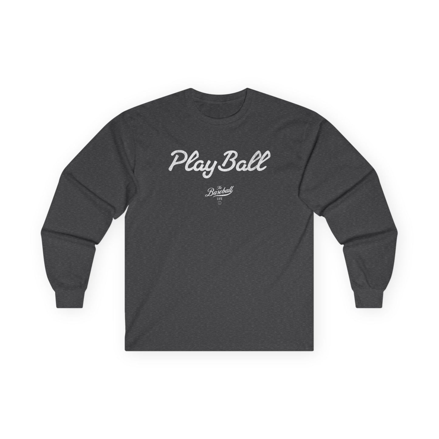 Play Ball_White Print Long-Sleeve T-Shirt
