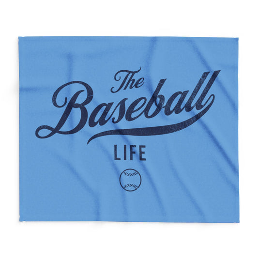 Fleece Blanket_Carolina Blue w Navy Print