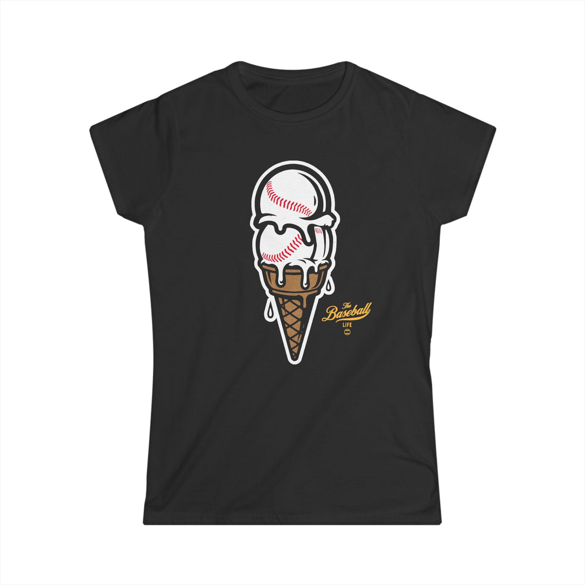 Baseball Ice Cream Cone Women's T-Shirt