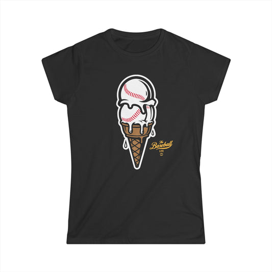 Baseball Ice Cream Cone Women's T-Shirt