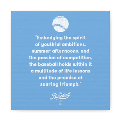The Baseball Life "Verse" Wall Art Canvas_Carolina Blue