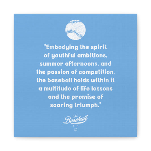 The Baseball Life "Verse" Wall Art Canvas_Carolina Blue