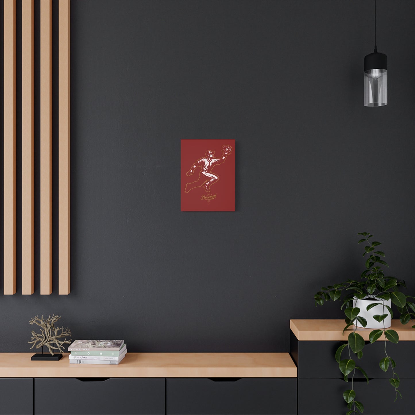 Player Icon Wall Art Canvas_Cardinal Red