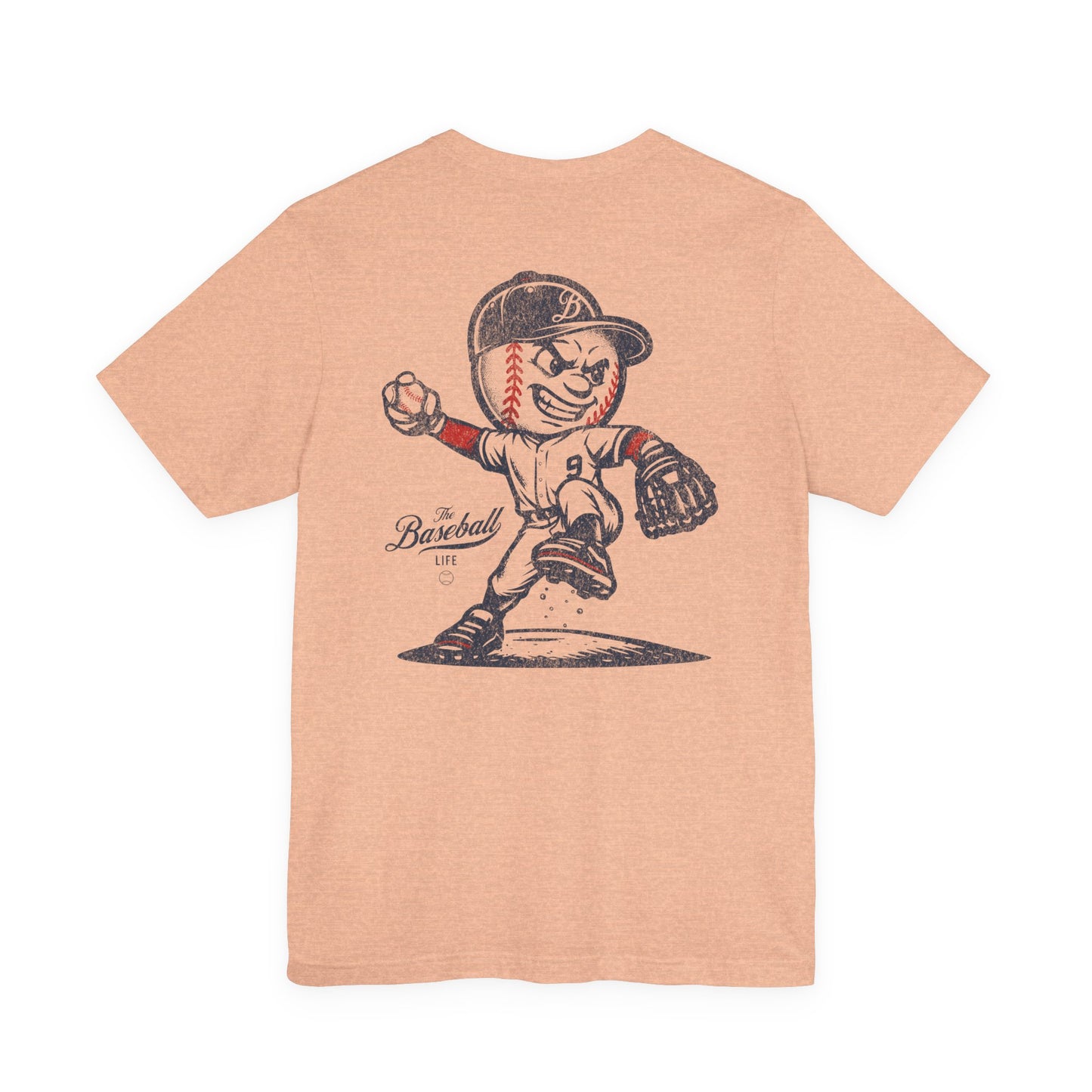 Mr. Baseball Mascot Pitching T-Shirt