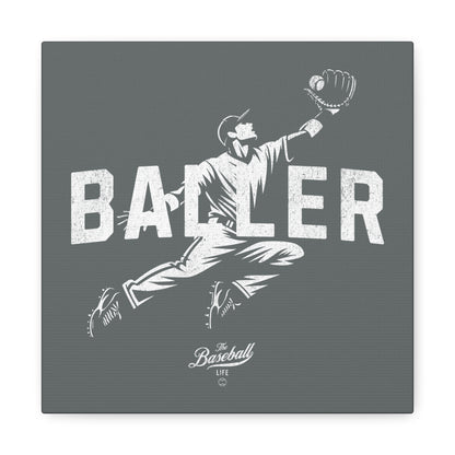 Baller Wall Art Canvas_Dark Gray