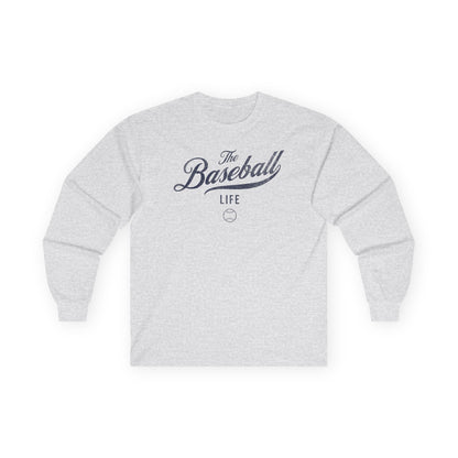 The Baseball Life Long Sleeve T-Shirt_Navy Print