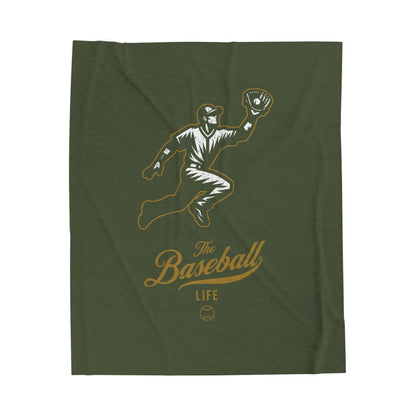 Velveteen Plush Blanket_Player Icon_Military Green