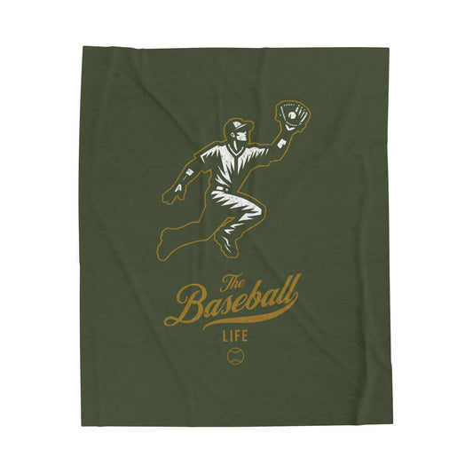 Velveteen Plush Blanket_Player Icon_Military Green