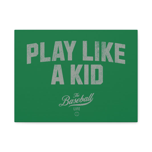 Play Like A Kid Wall Art Canvas_Green