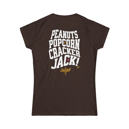Peanuts Popcorn Crackerjack Women's Baseball T-Shirt