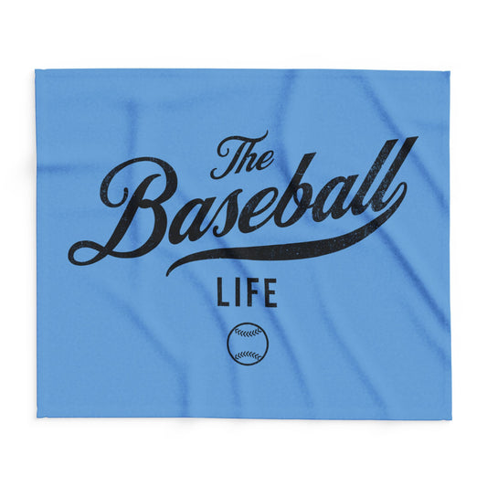 Fleece Blanket_Carolina Blue w Black Print