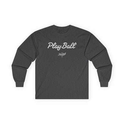 Play Ball_White Print Long-Sleeve