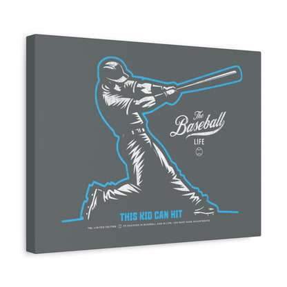 This Kid Can Hit Wall Art Canvas_Dark Gray