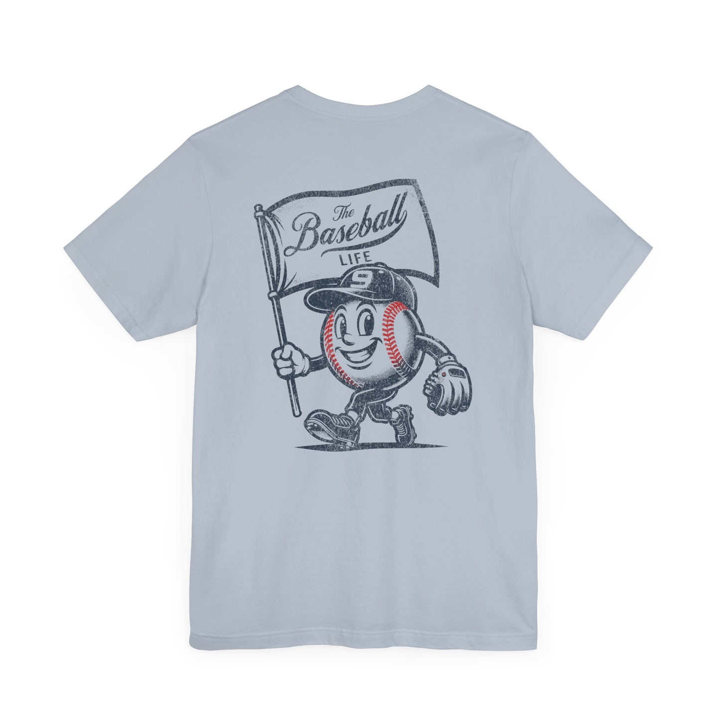 Mr. Baseball Mascot Flying Flag T-Shirt