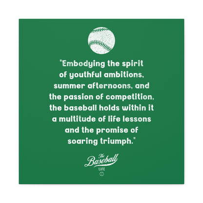 The Baseball Life "Verse" Wall Art Canvas_Green