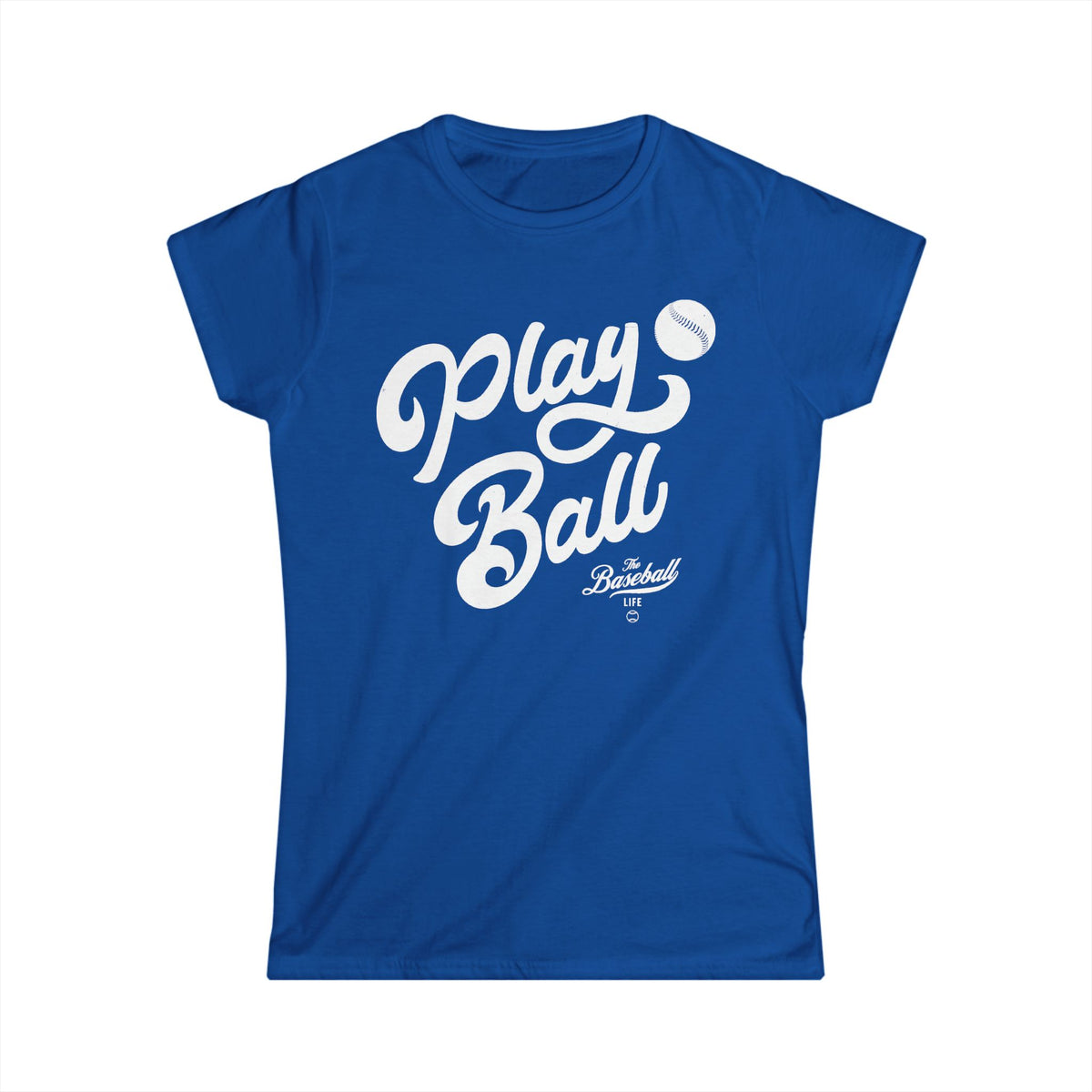 Play Ball Script Women's Baseball T-Shirt