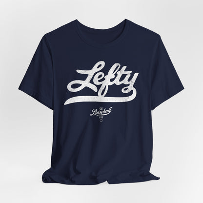 Lefty Baseball T-Shirt - White Print