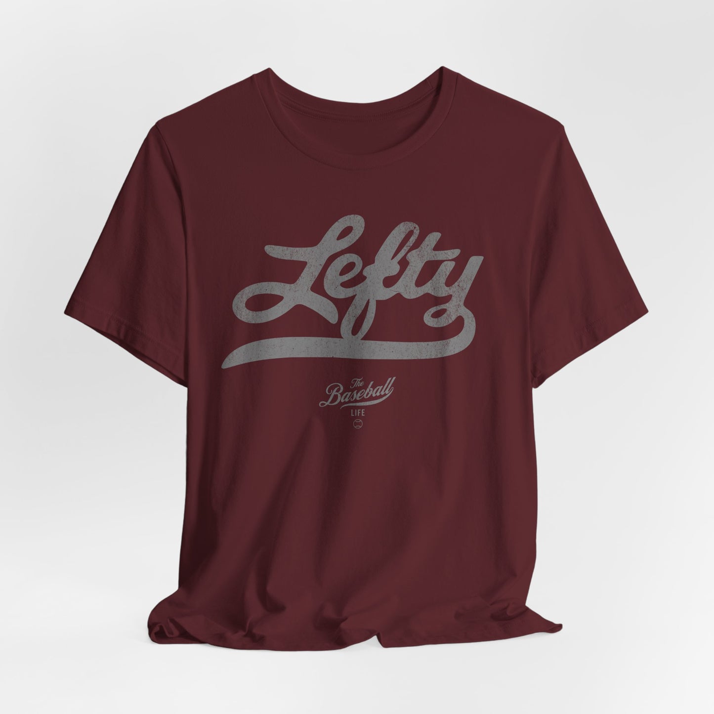 Lefty Baseball T-Shirt - Charcoal Gray Print