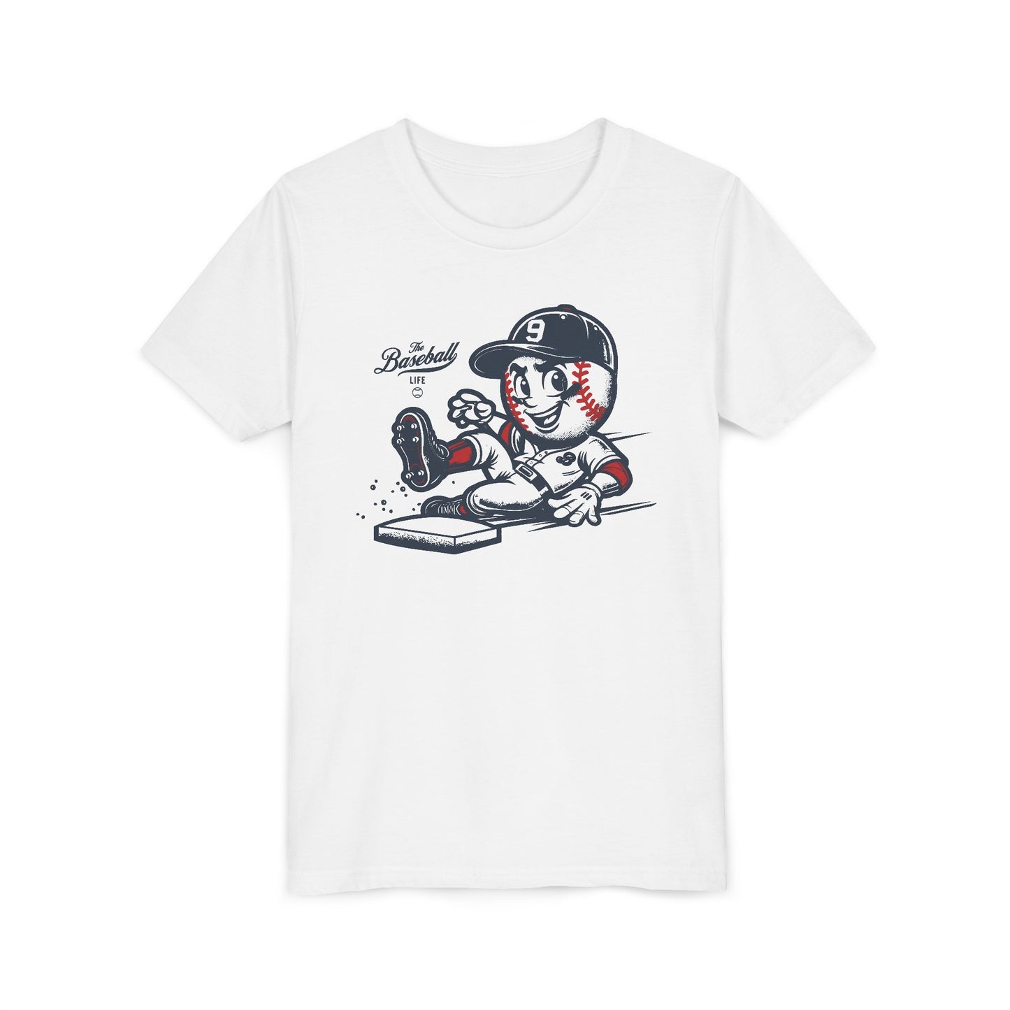 Youth Mr. Baseball Mascot Sliding T-Shirt