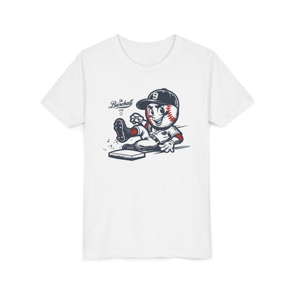 Youth Mr. Baseball Mascot Sliding T-Shirt