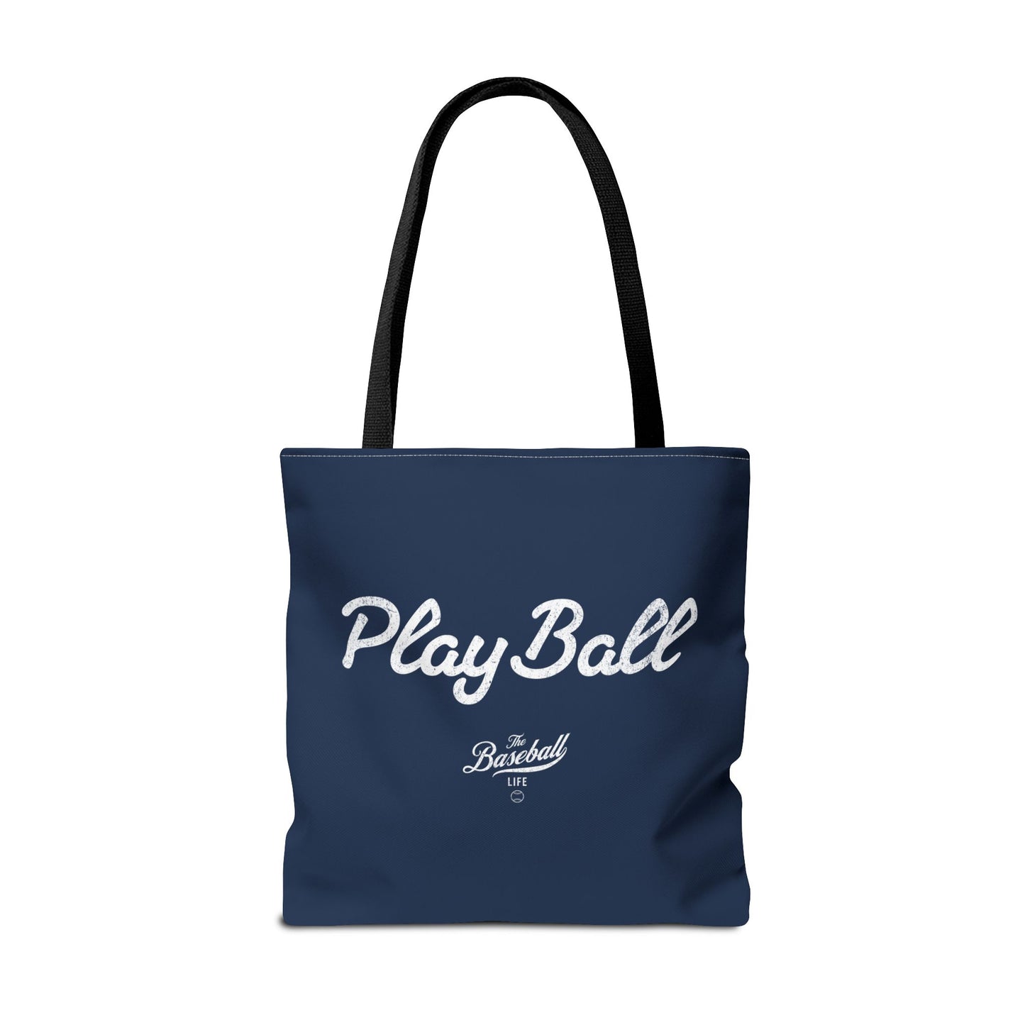 Play Ball Tote Bag_Navy with White Print