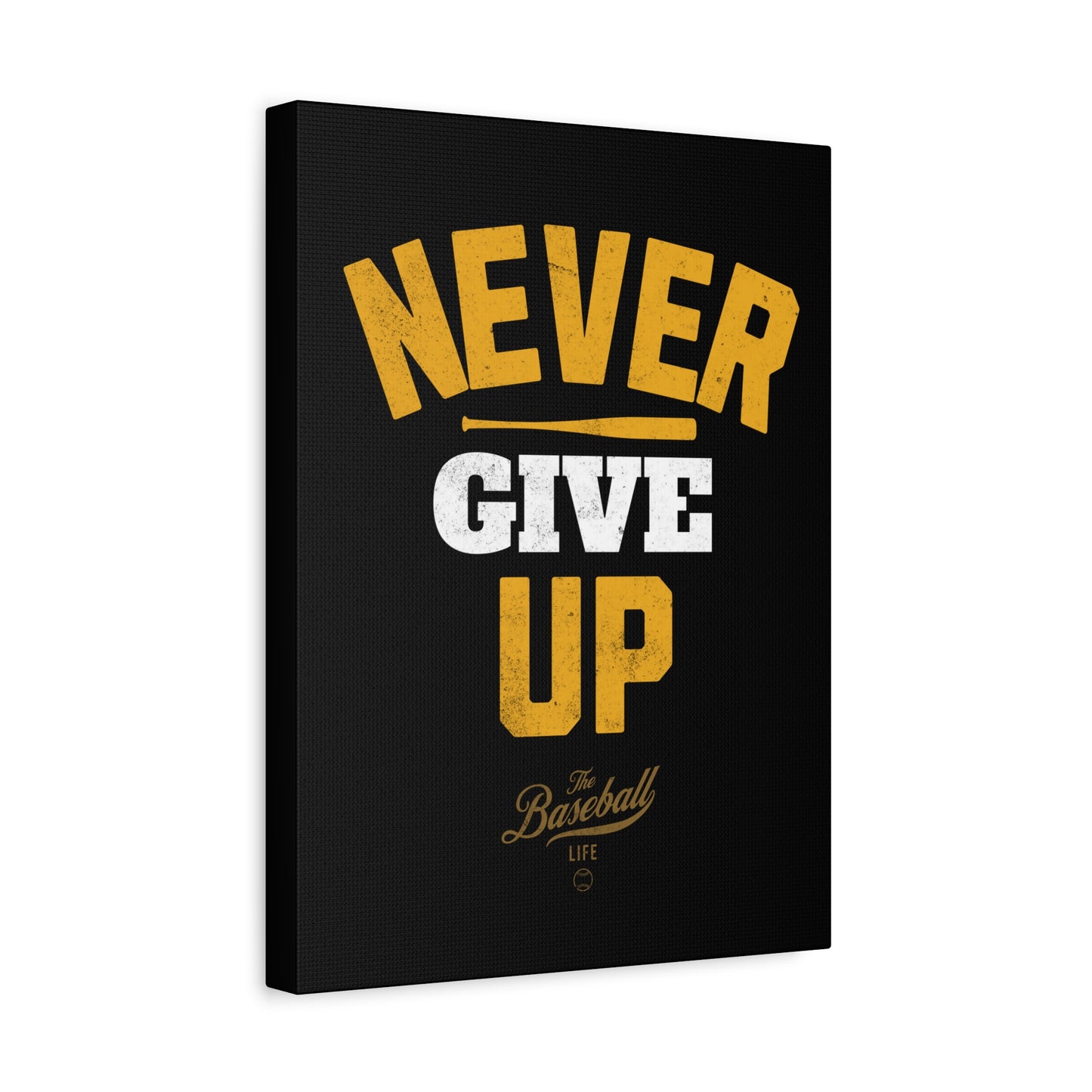 Never Give Up Wall Art Canvas_Black Vertical