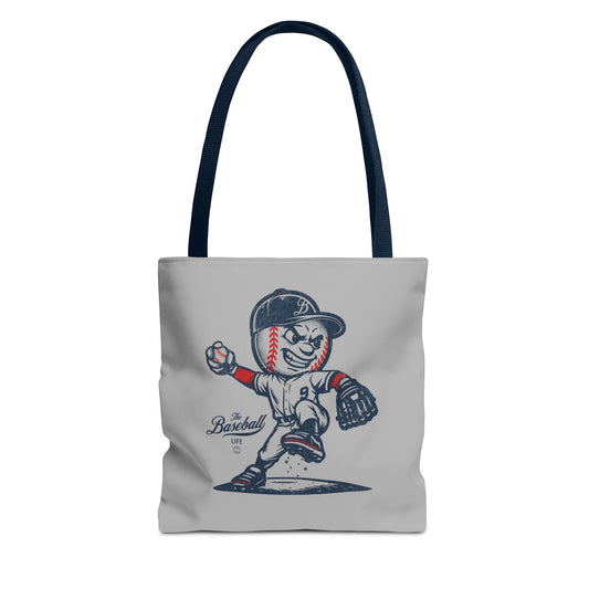 Mr. Baseball Mascot Pitching Tote
