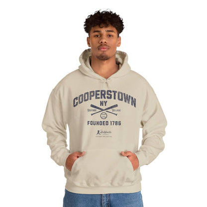 Cooperstown, NY Hoodie - Navy Print