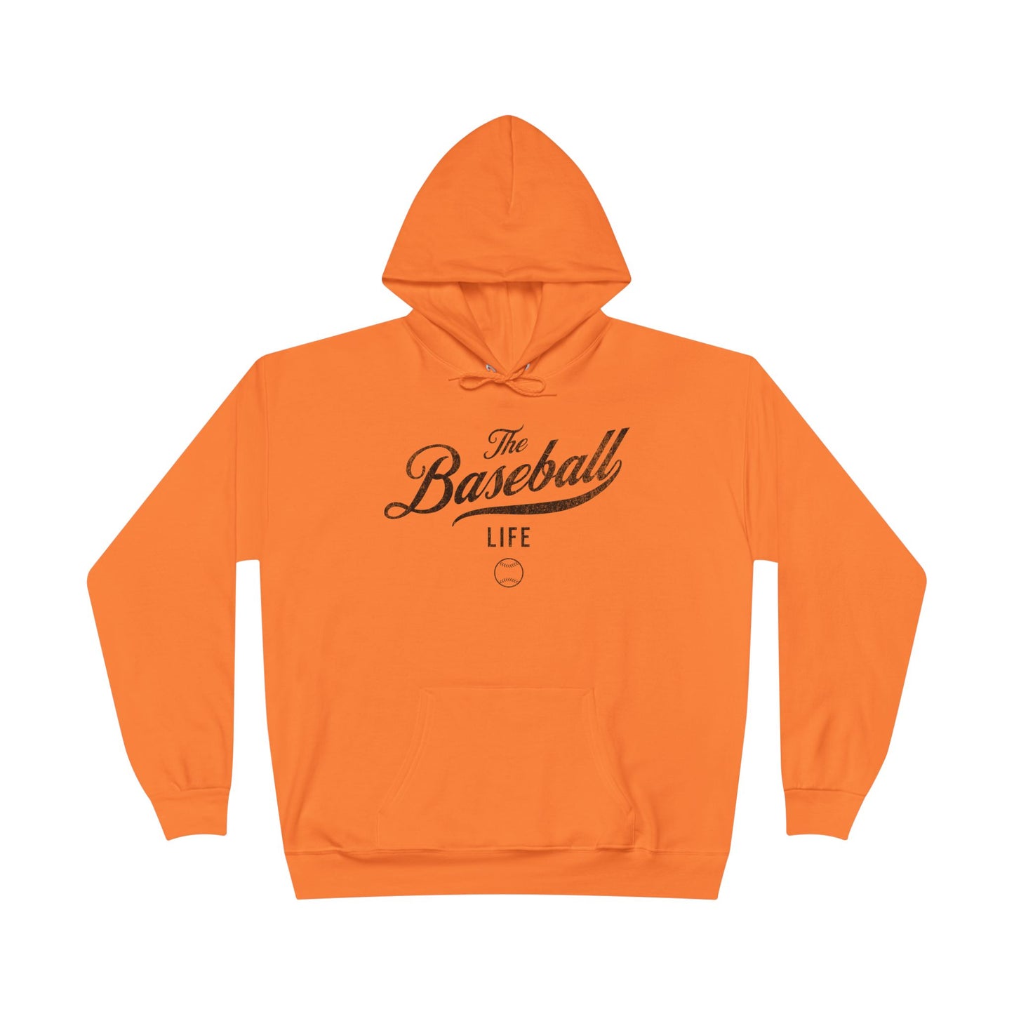 The Baseball Life Hoodie w/Grommets_Black Print
