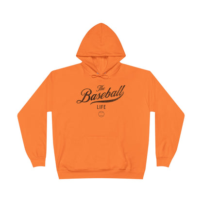The Baseball Life Hoodie w/Grommets_Black Print