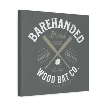Barehanded Wood Bat Co. Wall Art Canvas_Dark Gray