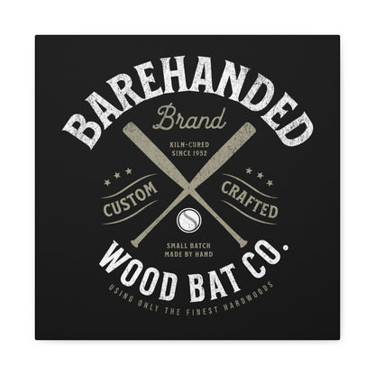 Barehanded Wood Bat Co. Wall Art Canvas_Black