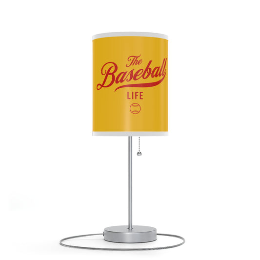 Table Lamp_Yellow w Red Print