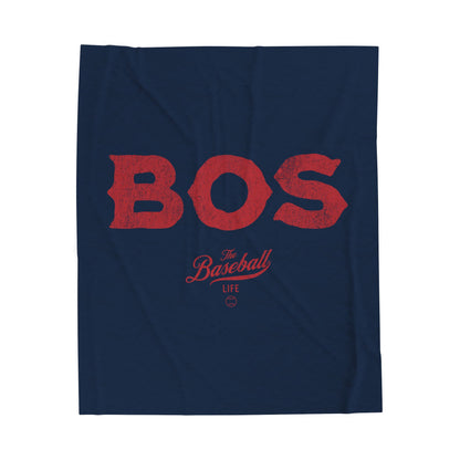 Velveteen Plush Blanket_The Baseball Life City Series_BOS
