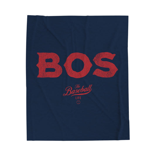 Velveteen Plush Blanket_The Baseball Life City Series_BOS