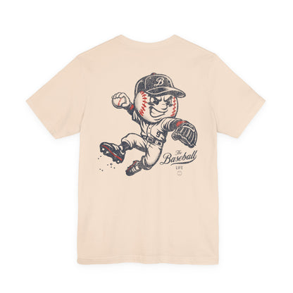Mr. Baseball Mascot Leaping Throw T-Shirt