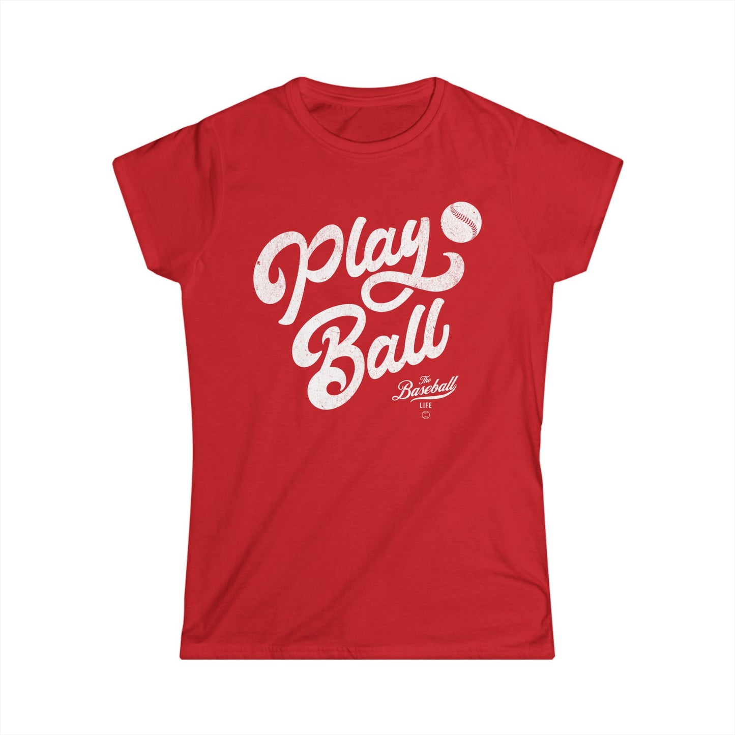 Women's Play Ball Script Baseball T-Shirt