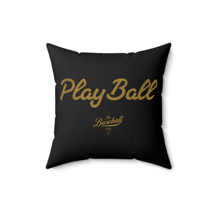 Accent Pillow_Play Ball_Black w Old Gold Print