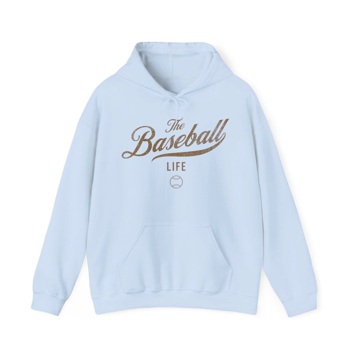 The Baseball Life Hoodie_Old Gold Print