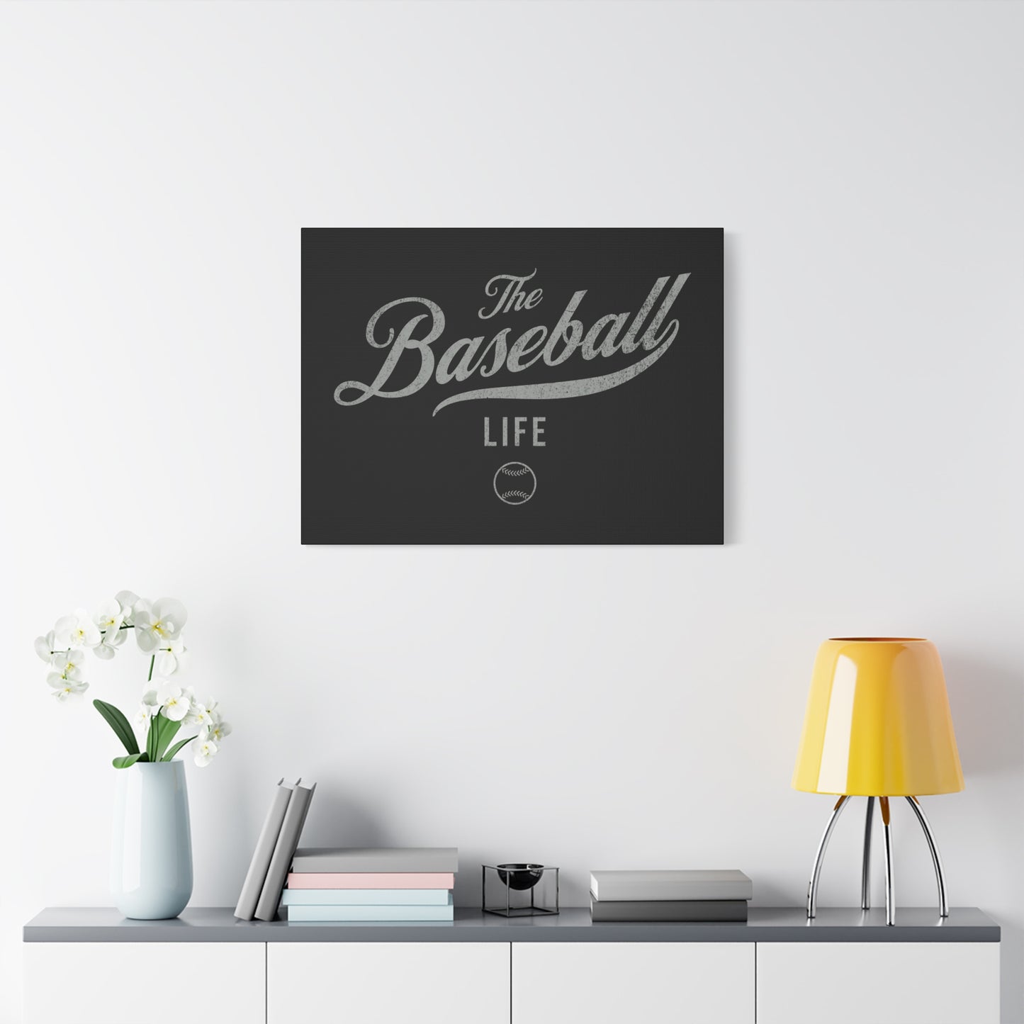 Wall Art Canvas_Black w Silver Gray