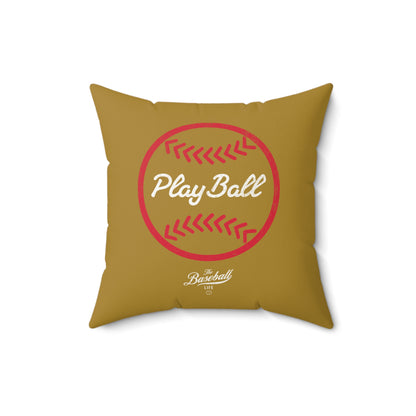 Accent Pillow_Play Ball Graphic Baseball_Old Gold