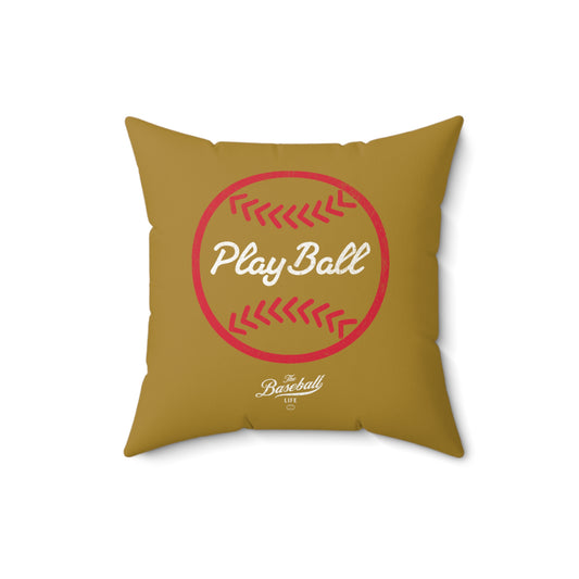 Accent Pillow_Play Ball Graphic Baseball_Old Gold