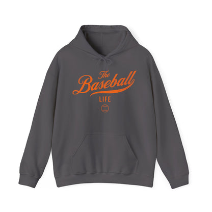 The Baseball Life Hoodie_Orange Print