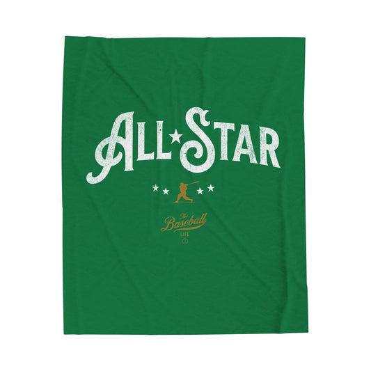 Velveteen Plush Blanket_All-Star_Green